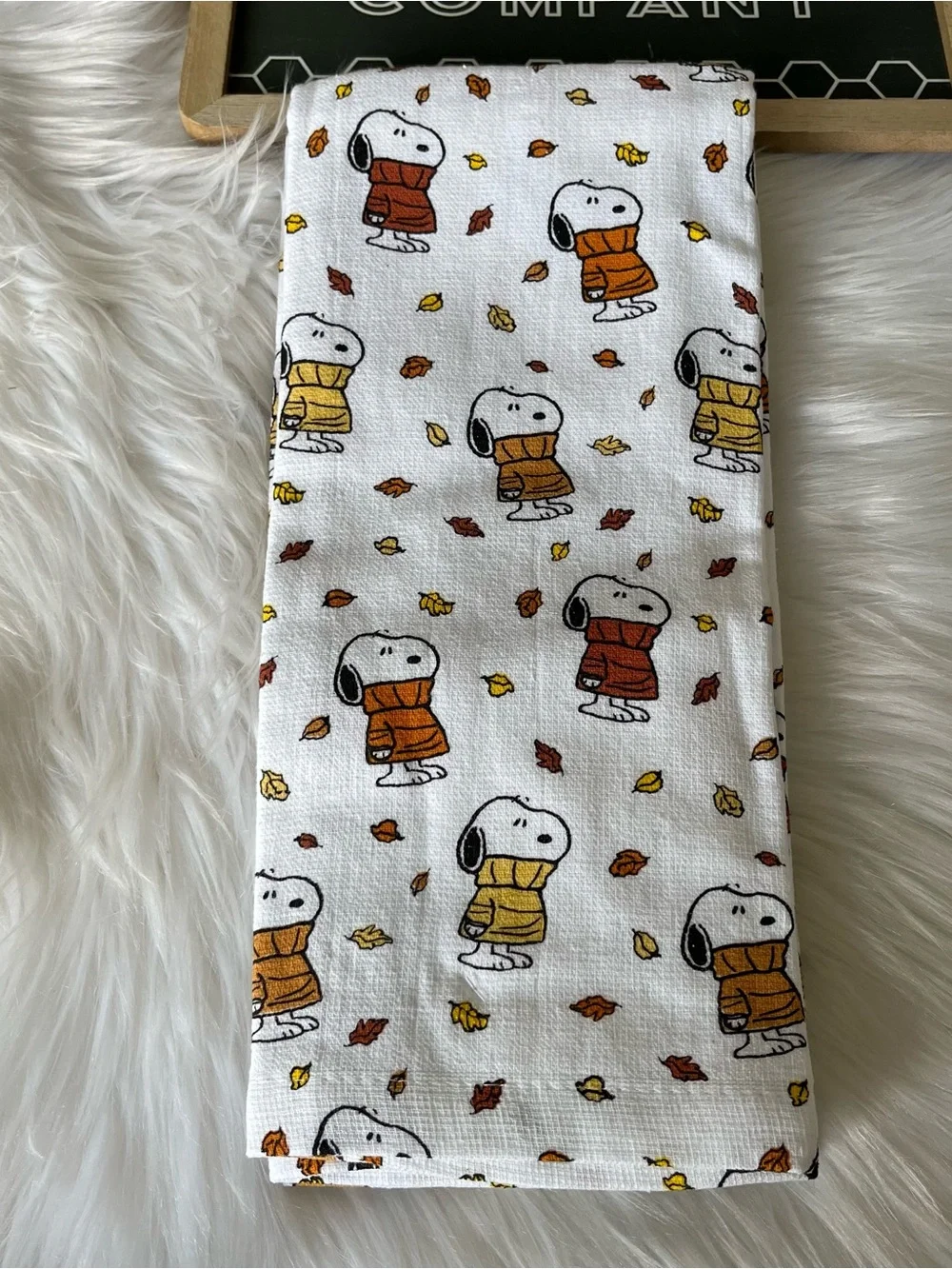 Peanuts Snoopy Kitchen Autumn Fall Towel Set Of 2